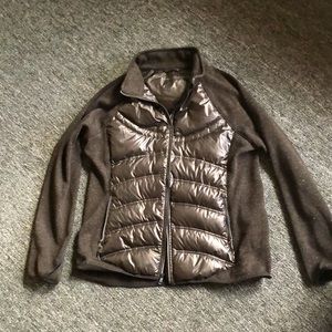 London Fog down-filled black sweater-sleeve jacket